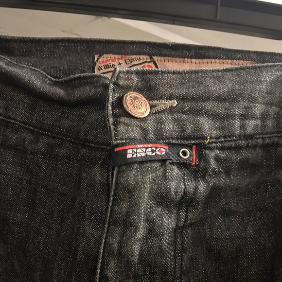 Vintage Y2K Willie + Esco Dungaree Jeans Dark Gray Charcoal Streetwear 42 x 47 - Picture 12 of 12